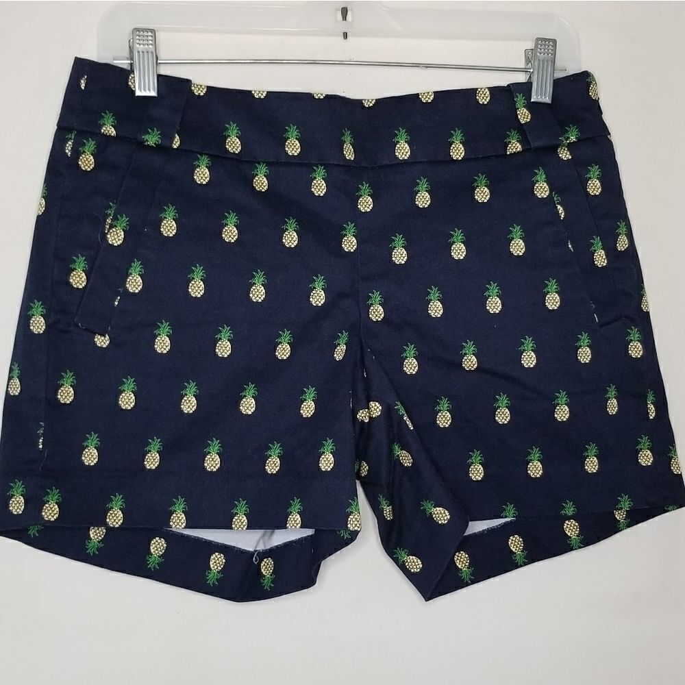 J Crew side zip pineapple shorts summer beach vaca